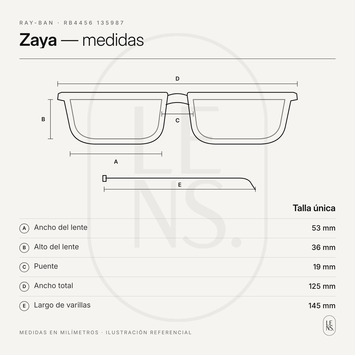 Ray-Ban Zaya RB4456 – Gafas de Sol · Tipo Carey / Gris Oscuro